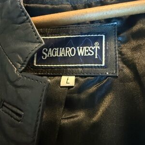 Saguaro West Vintage Black Leather Jacket